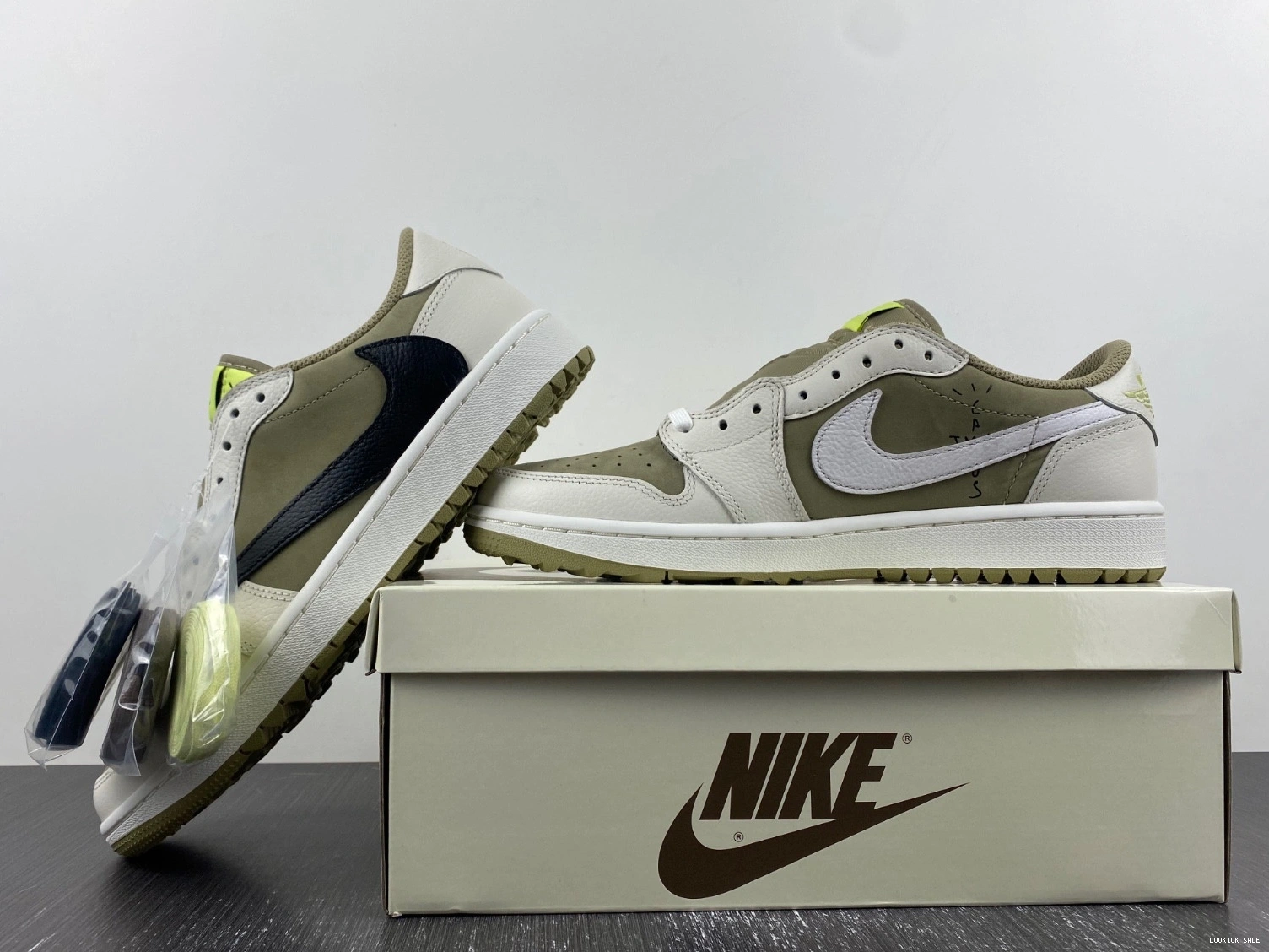 Rep Golf Jordan Olive Retro 1 FZ3124-200 Travis Scott Neutral Low 0522